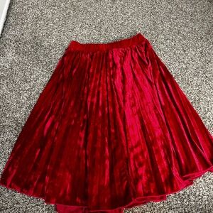 Dark Pink Velvet Skirt